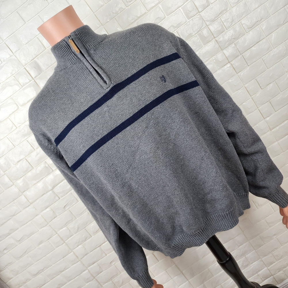 Chaps Mens XL Gray Sweater | Classic Knit Pullover Cozy Casual Fit - Picture 3 of 6